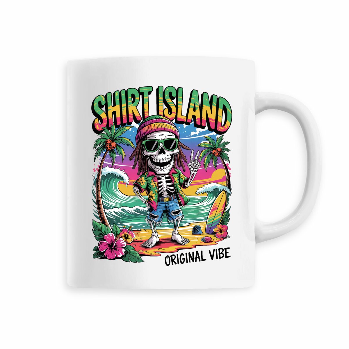 MUG CERAMIQUE SURF RASTA ORIGINAL VIBE SHIRT ISLAND