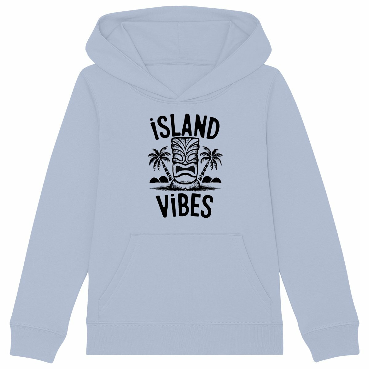 SWEATSHIRT A CAPUCHE BIO PREMIUM SURF ISLAND VIBES SHIRT ISLAND KIDS BLEU