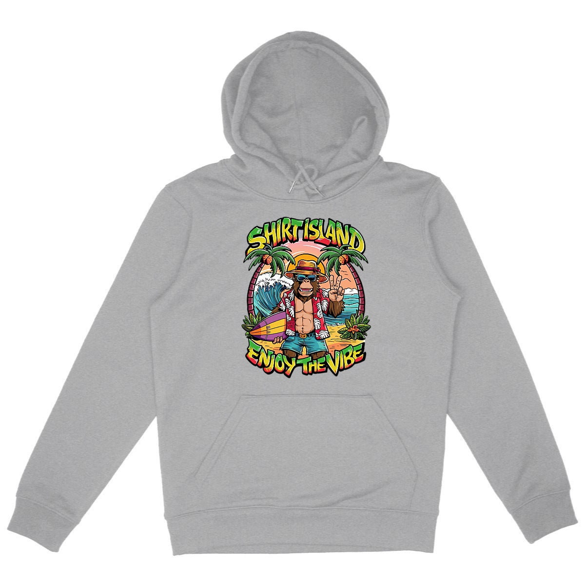 SWEATSHIRT A CAPUCHE BIO PREMIUM SURF SHIRT ISLAND GRIS