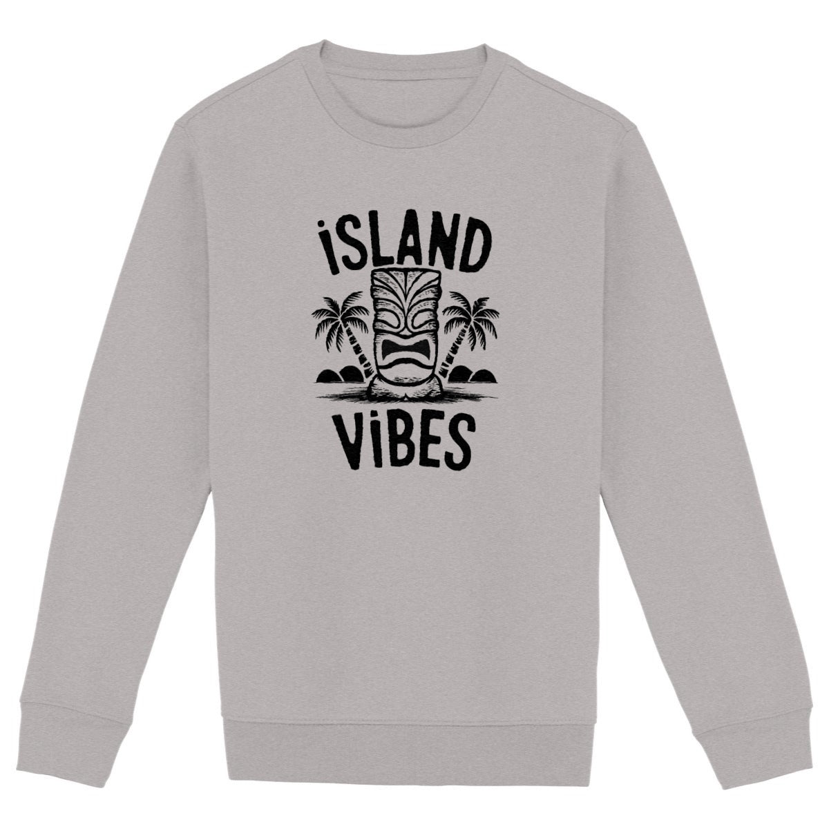SWEATSHIRT BIO PREMIUM ISLAND VIBES SHIRT ISLAND SURF GRIS