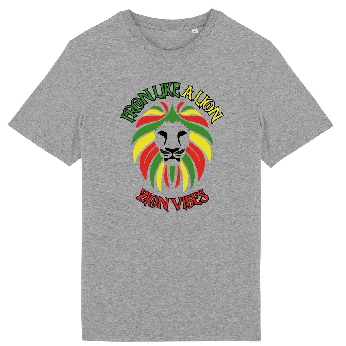 TEE SHIRT BIO PREMIUM SURF SKATE ZION VIBES SHIRT ISLAND GRIS