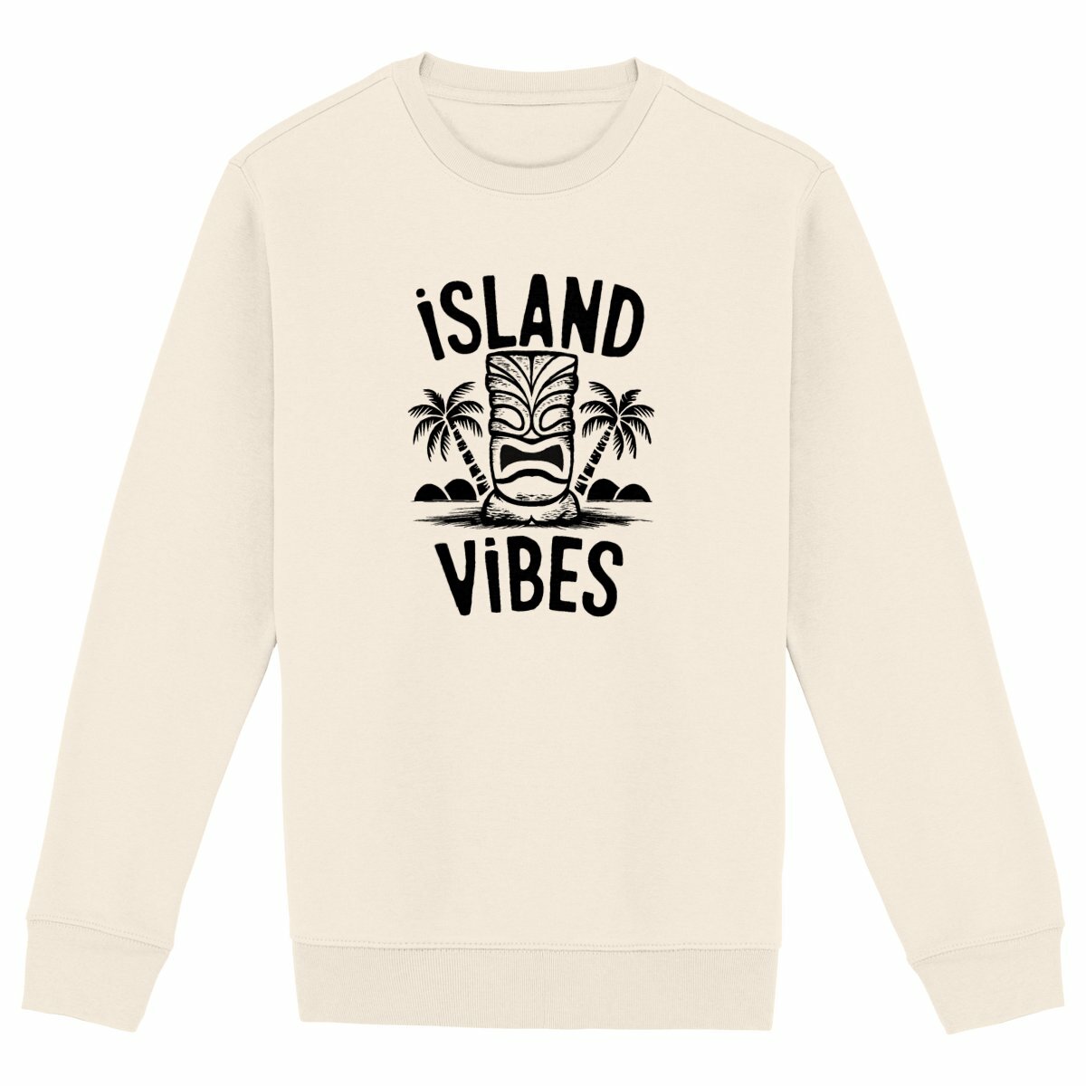 SWEATSHIRT BIO PREMIUM ISLAND VIBES SHIRT ISLAND SURF IVOIRE