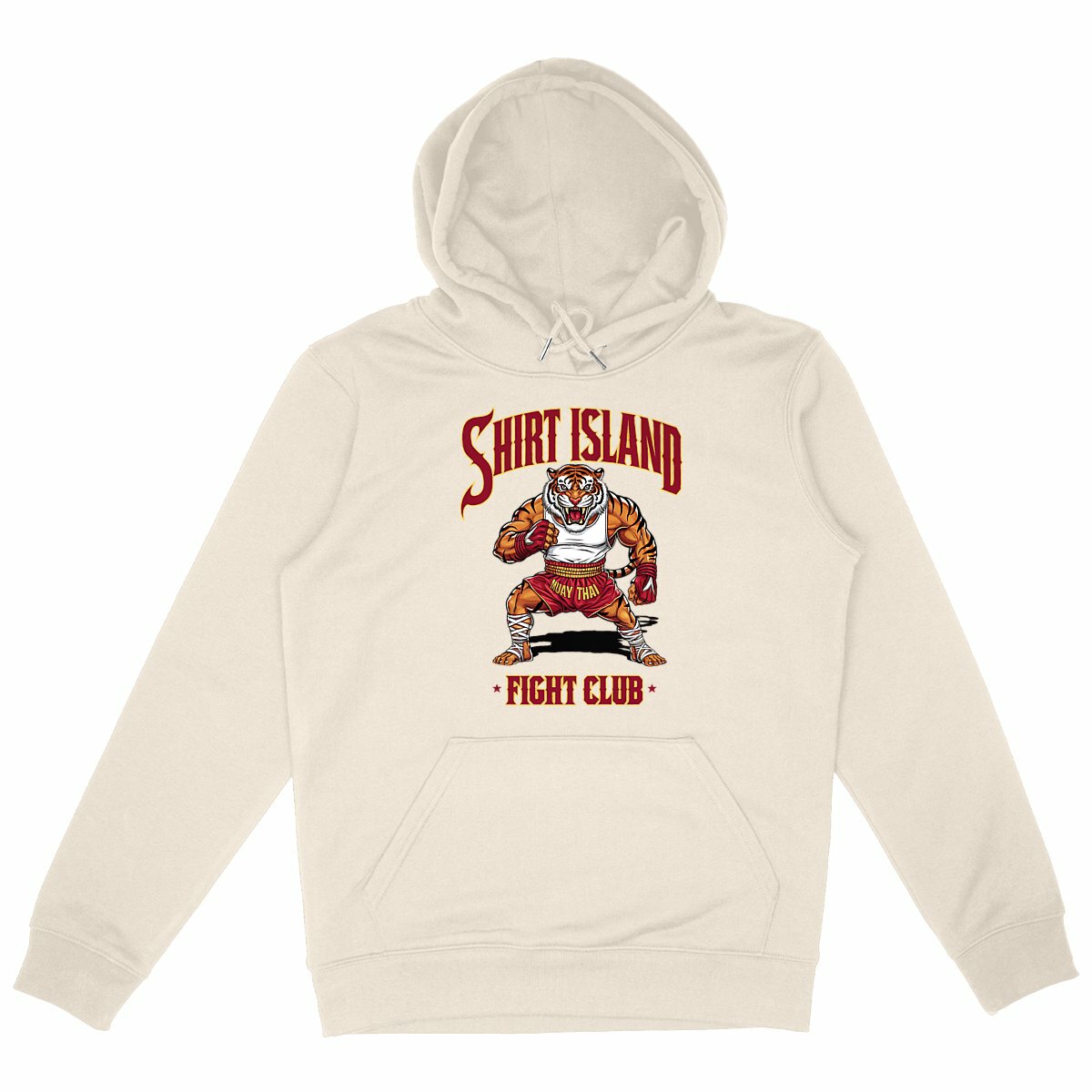 SWEATSHIRT A CAPUCHE BIO PREMIUM MUAY THAI ARTS MARTIAUX SHIRT ISLAND FIGHT CLUB MMA IVOIRE