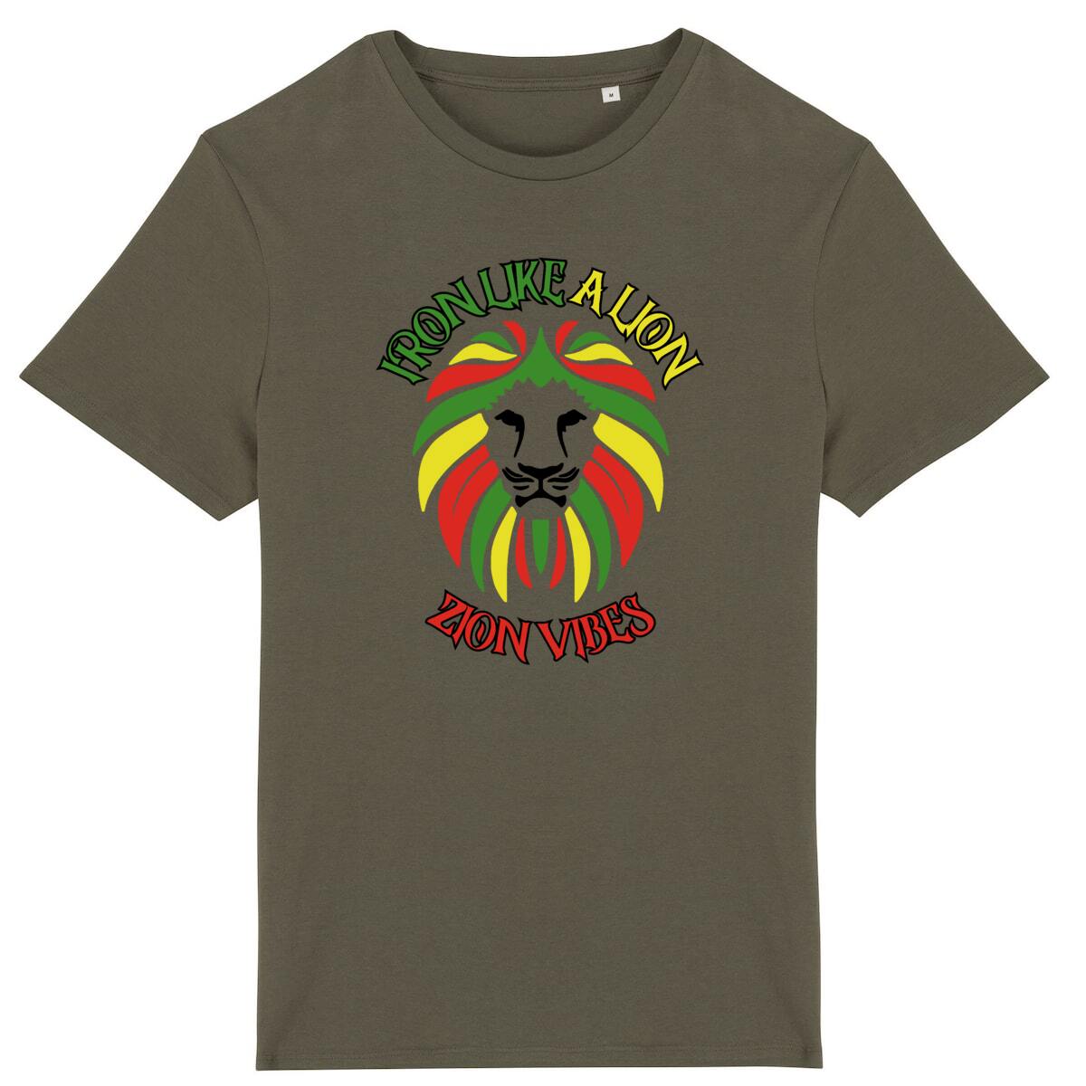 TEE SHIRT BIO PREMIUM SURF SKATE ZION VIBES SHIRT ISLAND KHAKI