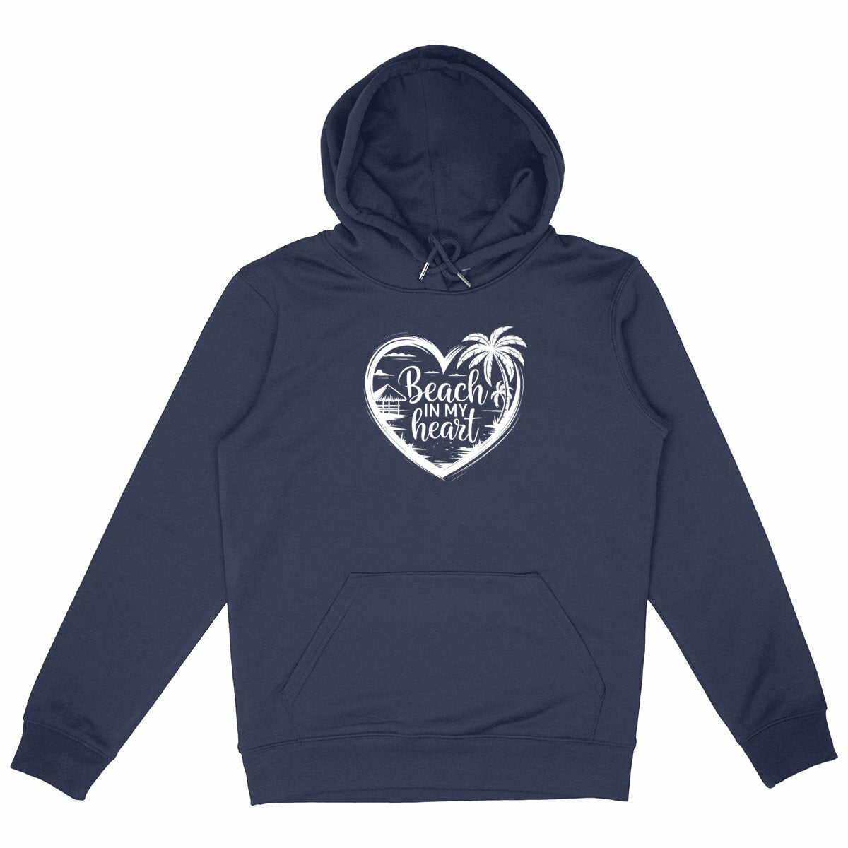 SWEATSHIRT A CAPUCHE BIO PREMIUM BEACH IN MY HEART FEMME SHIRT ISLAND SURF MARINE