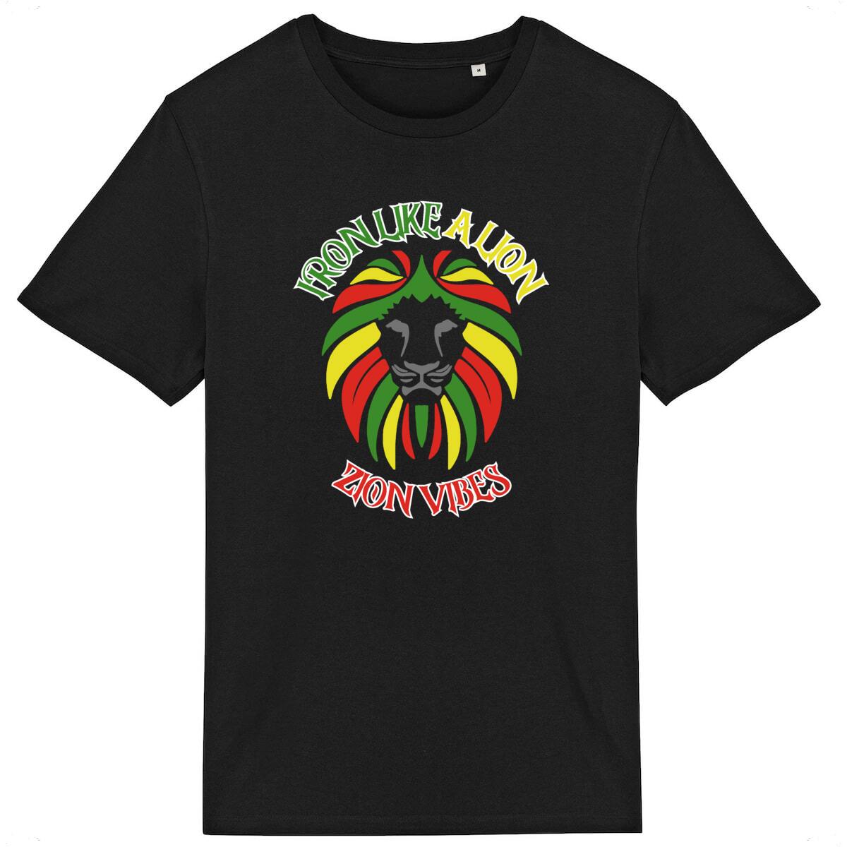 TEE SHIRT BIO PREMIUM SURF SKATE ZION VIBES SHIRT ISLAND NOIR