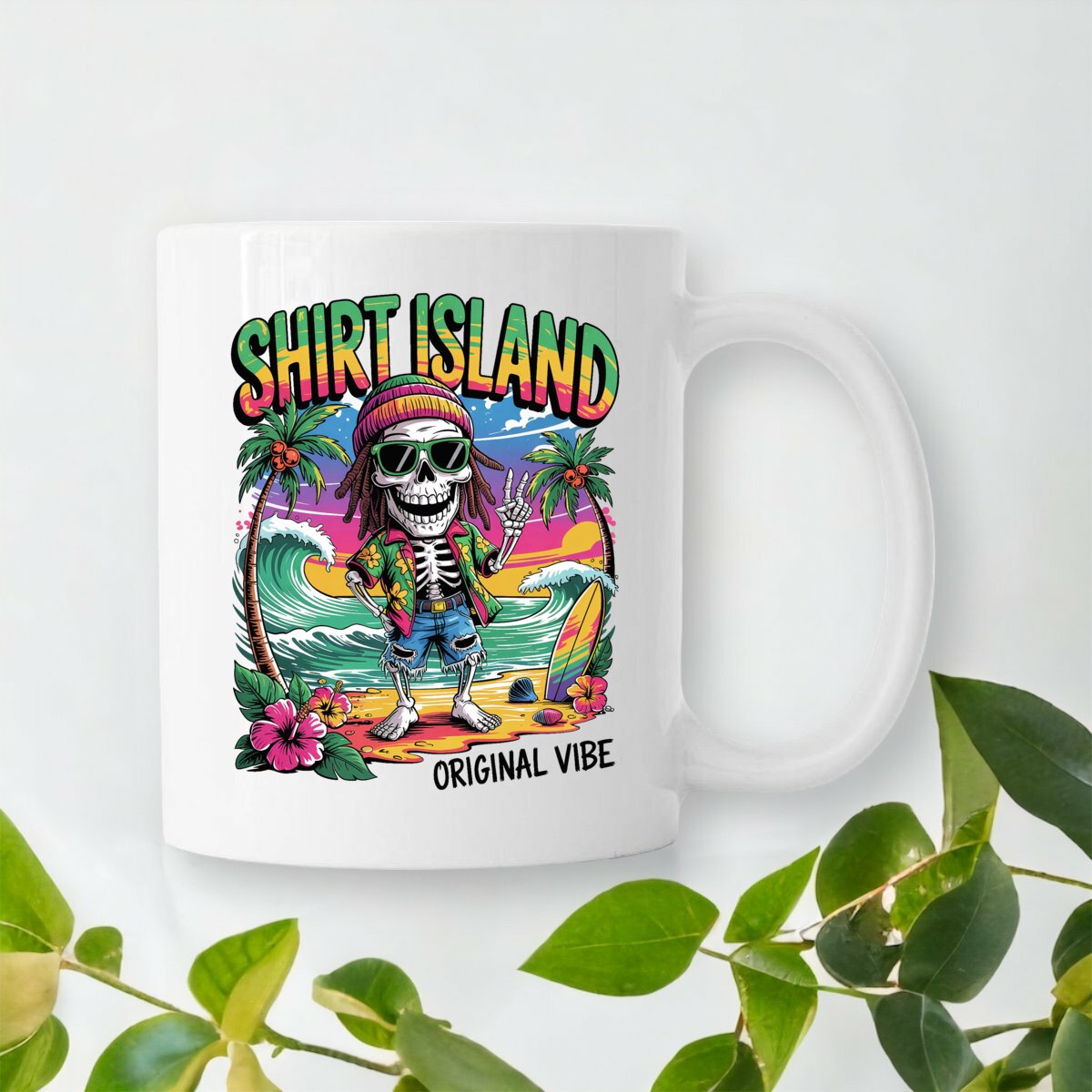 MUG CERAMIQUE SURF RASTA ORIGINAL VIBE SHIRT ISLAND
