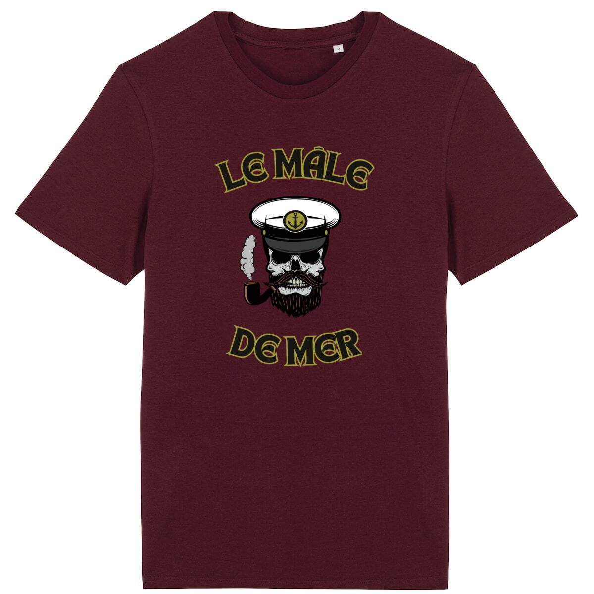 T-SHIRT BIO PREMIUM SURF LE MALE DE MER SHIRT ISLAND BORDEAUX
