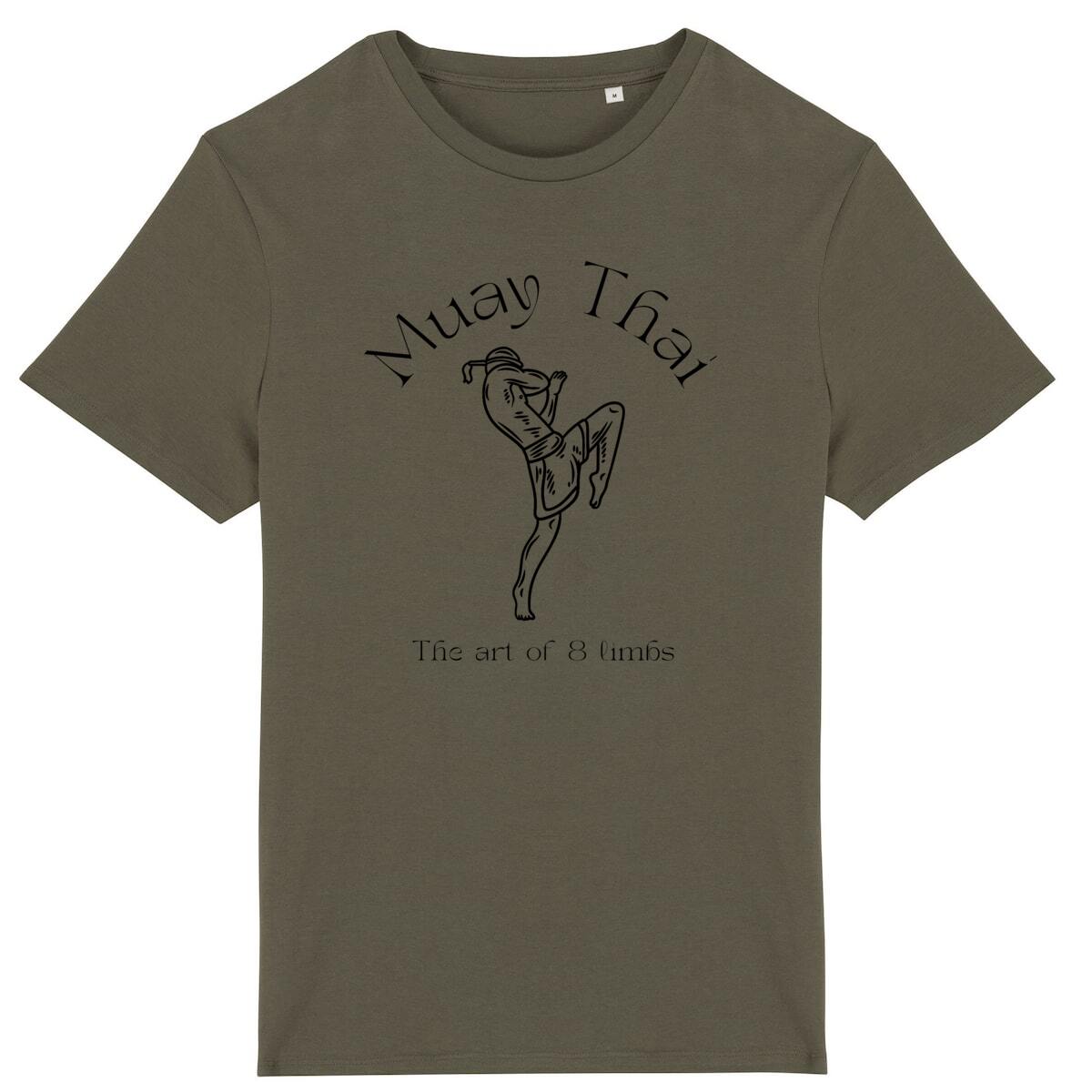 TEE SHIRT BIO PREMIUM MUAY THAI SHIRT ISLAND KHAKI