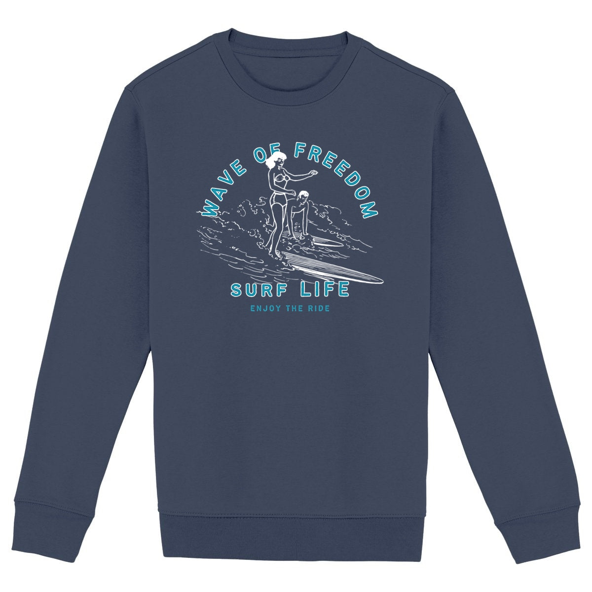 SWEATSHIRT BIO PREMIUM SURF WAVE OF FREEDOM SHIRT ISLAND MARINE