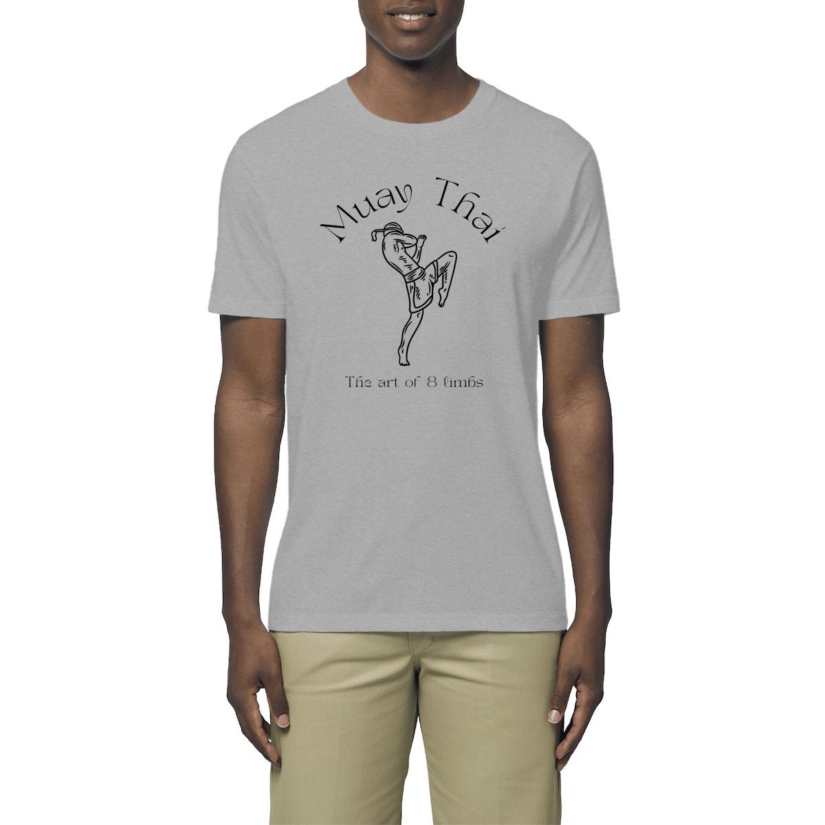 TEE SHIRT BIO PREMIUM MUAY THAI SHIRT ISLAND GRIS MODEL