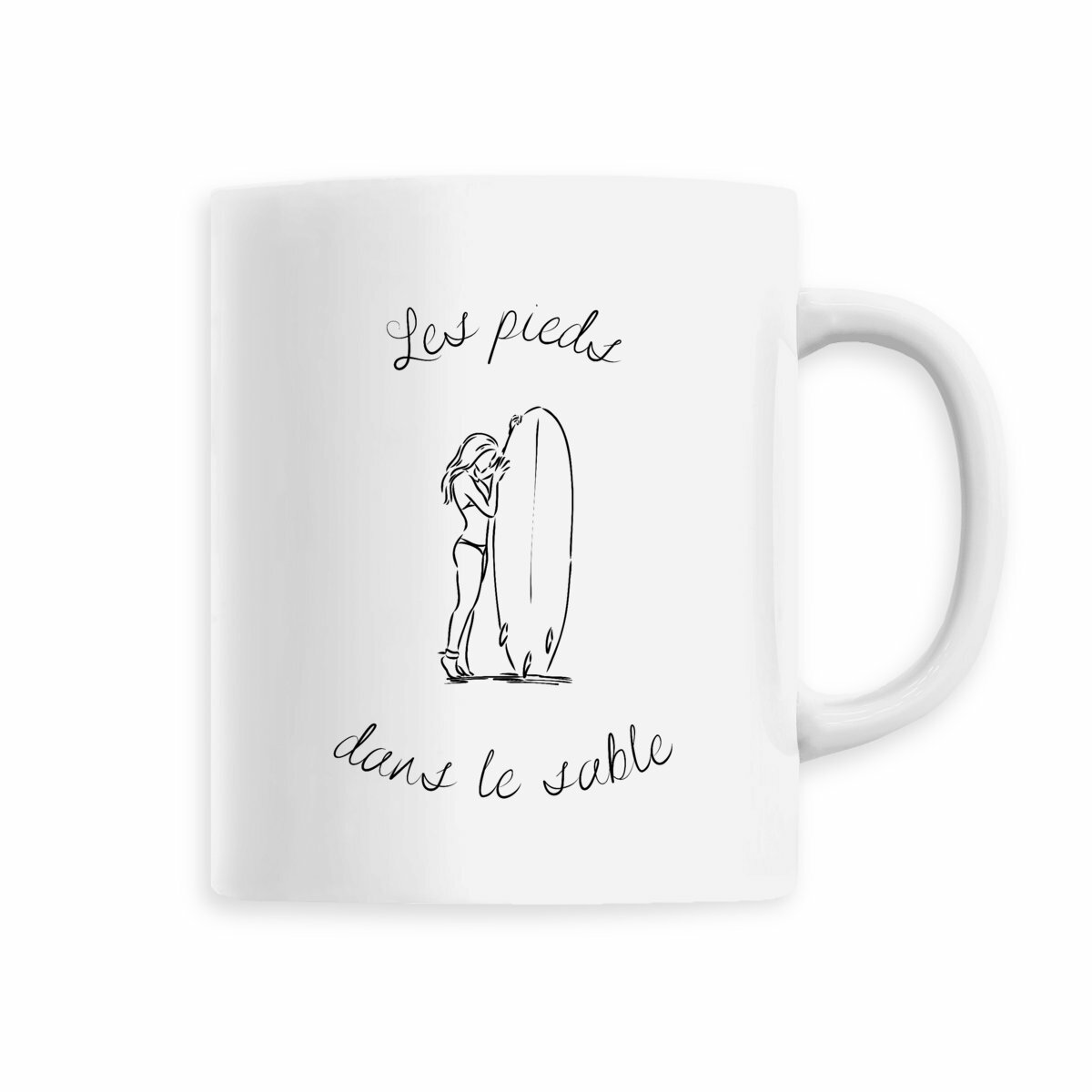 MUG CERAMIQUE SURF LES PIEDS DANS LE SABLE SHIRT ISLAND