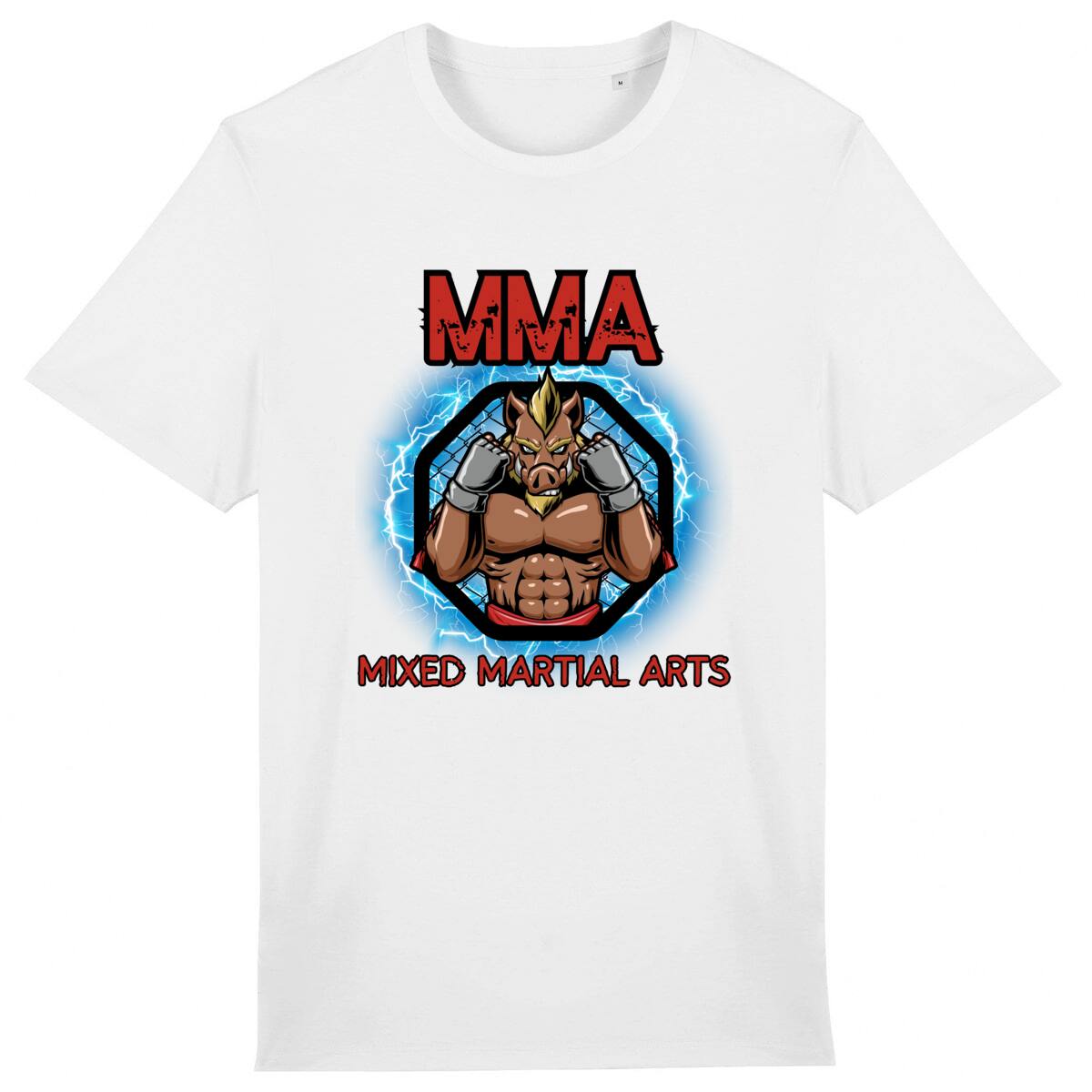 TEE SHIRT BIO PREMIUM MMA SHIRT ISLAND BLANC