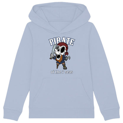 SWEATSHIRT A CAPUCHE KIDS BIO PREMIUM SURF PIRATE SHIRT ISLAND BLEU