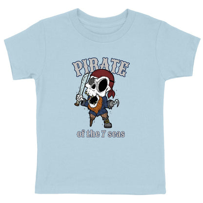 TEE SHIRT BIO KIDS PREMIUM SURF PIRATE SHIRT ISLAND BLEU