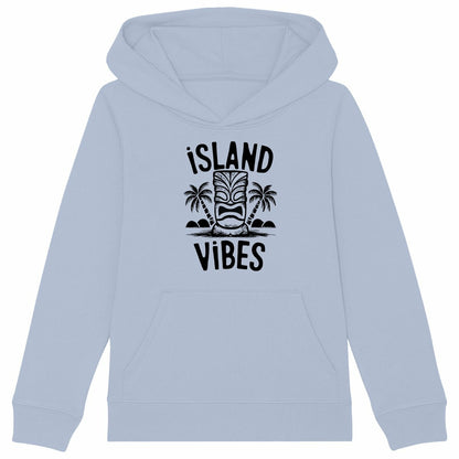 SWEATSHIRT A CAPUCHE BIO PREMIUM SURF ISLAND VIBES SHIRT ISLAND KIDS BLEU