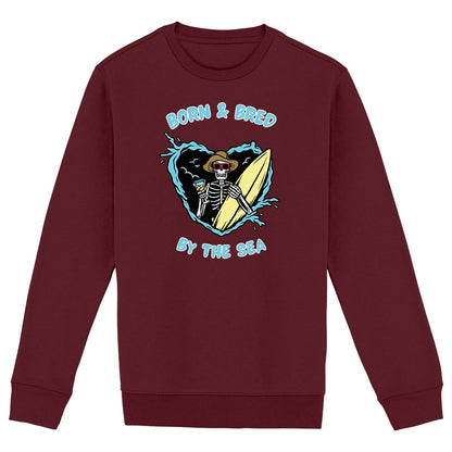 SWEATSHIRT BIO PREMIUM SURF BORN & BRED SHIRT ISLAND BORDEAUX