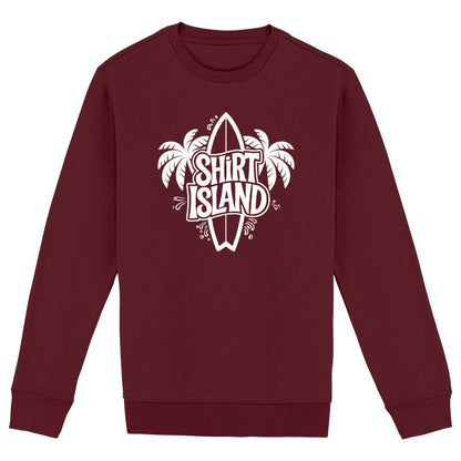 SWEATSHIRT BIO PREMIUM SURF SHIRT ISLAND BORDEAUX