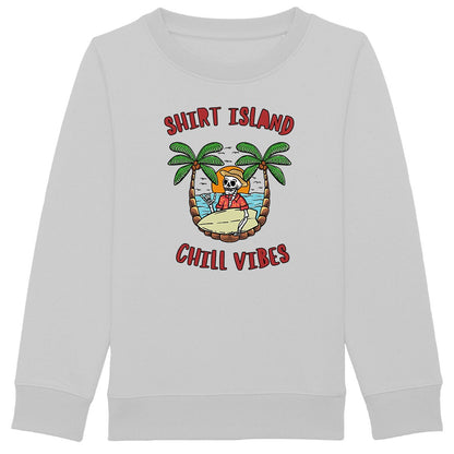 SWEATSHIRT KIDS BIO PREMIUM SURF SHIRT ISLAND GRIS