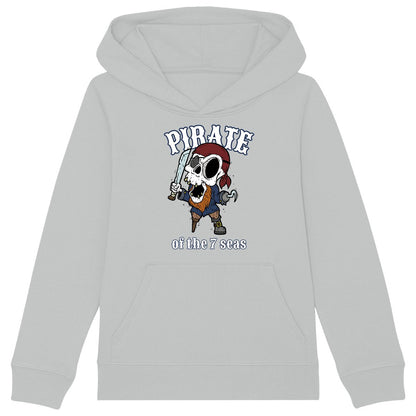 SWEATSHIRT A CAPUCHE KIDS BIO PREMIUM SURF PIRATE SHIRT ISLAND GRIS