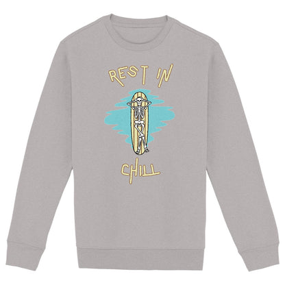 SWEATSHIRT BIO PREMIUM SURF REST IN CHILL SHIRT ISLAND GRIS