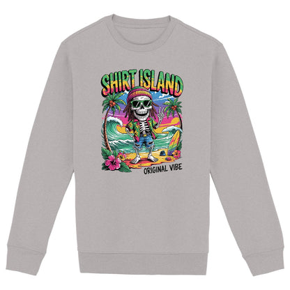 SWEATSHIRT BIO PREMIUM SURF RASTA ORIGINAL VIBE SHIRT ISLAND GRIS