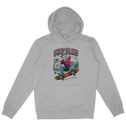 SWEATSHIRT A CAPUCHE BIO PREMIUM SKATE SURF SHIRT ISLAND ROLL OR NOTHING GRIS