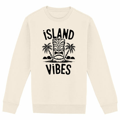 SWEATSHIRT BIO PREMIUM SURF ISLAND VIBES SHIRT ISLAND IVOIRE