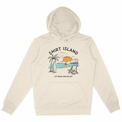 SWEATSHIRT A CAPUCHE BIO PREMIUM SURF SHIRT ISLAND IVOIRE