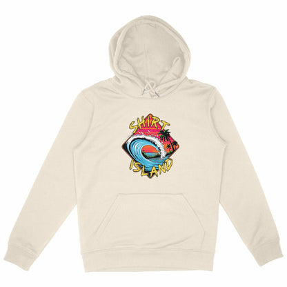 SWEATSHIRT A CAPUCHE BIO PREMIUM SURF SHIRT ISLAND WAVE IVOIRE