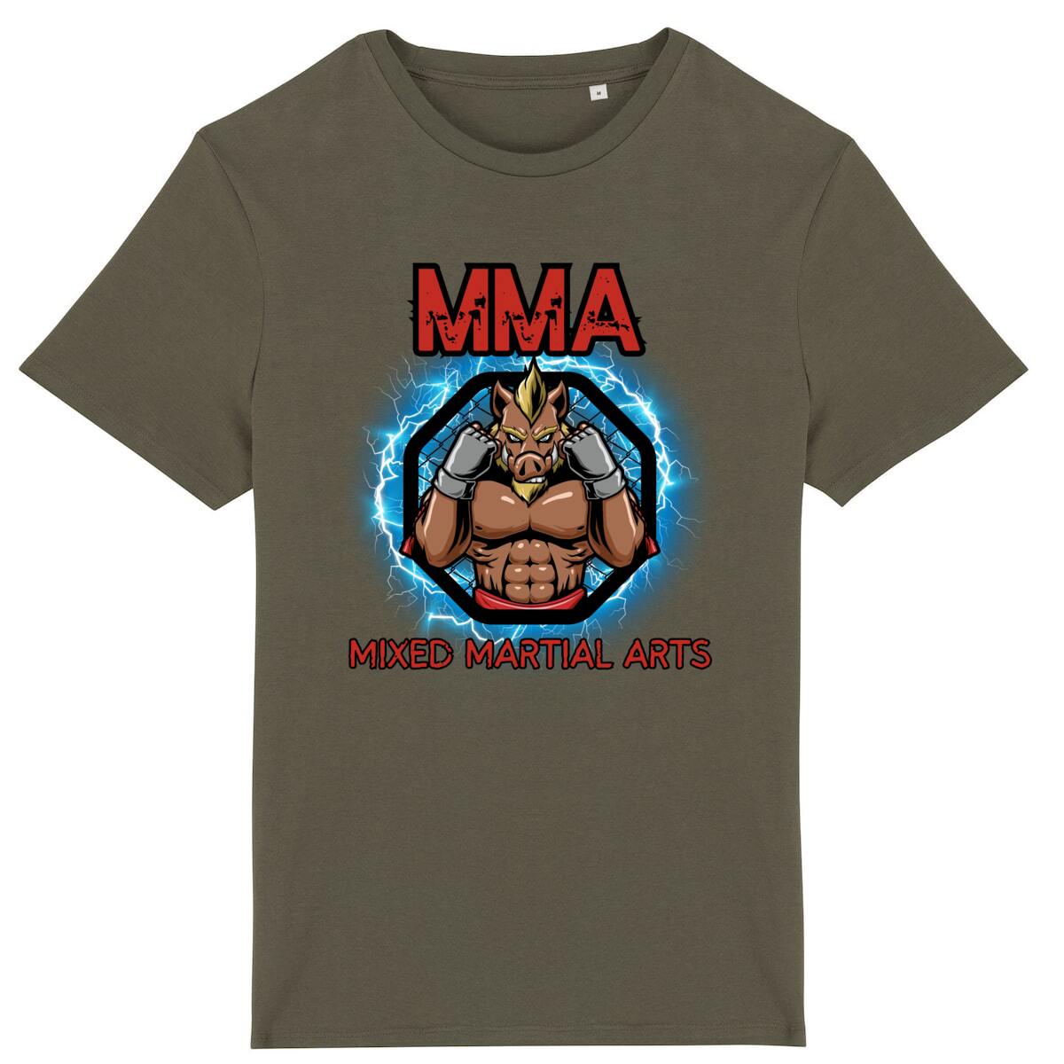 TEE SHIRT BIO PREMIUM MMA SHIRT ISLAND KHAKI