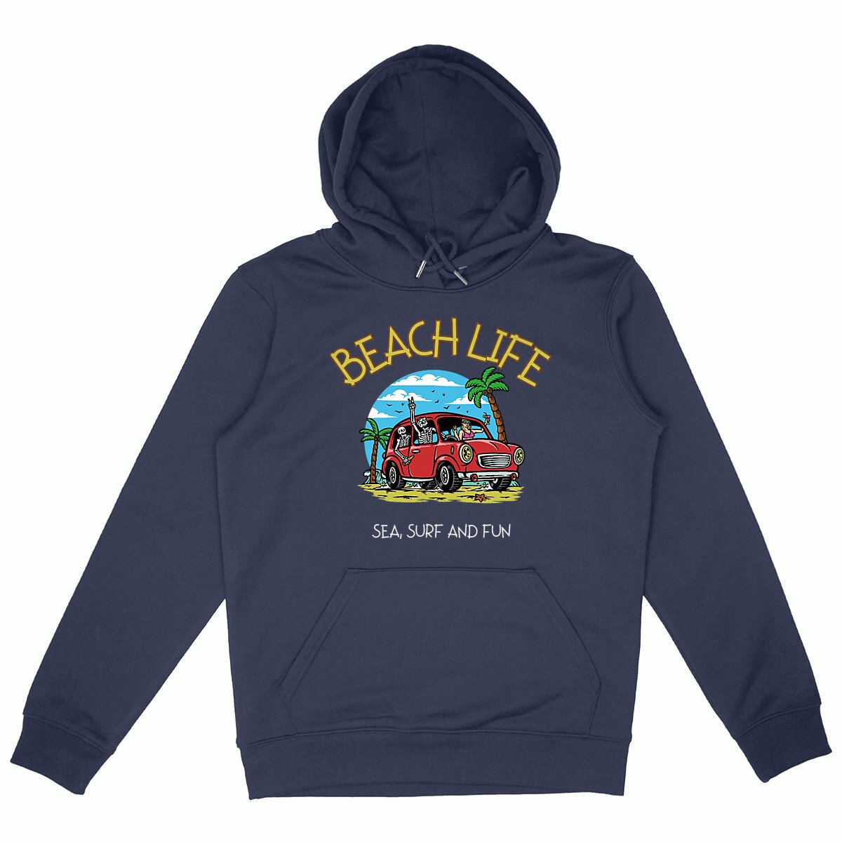 SWEATSHIRT A CAPUCHE BIO PREMIUM SURF BEACH LIFE SHIRT ISLAND MARINE