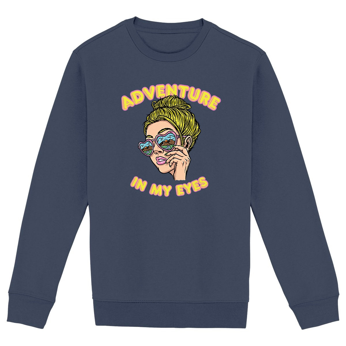 SWEATSHIRT BIO PREMIUM FEMME SURF ADVENTURE IN MY EYES SHIRT ISLAND MARINE