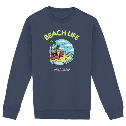 SWEATSHIRT BIO PREMIUM SURF BEACH LIFE FEMME SHIRT ISLAND MARINE