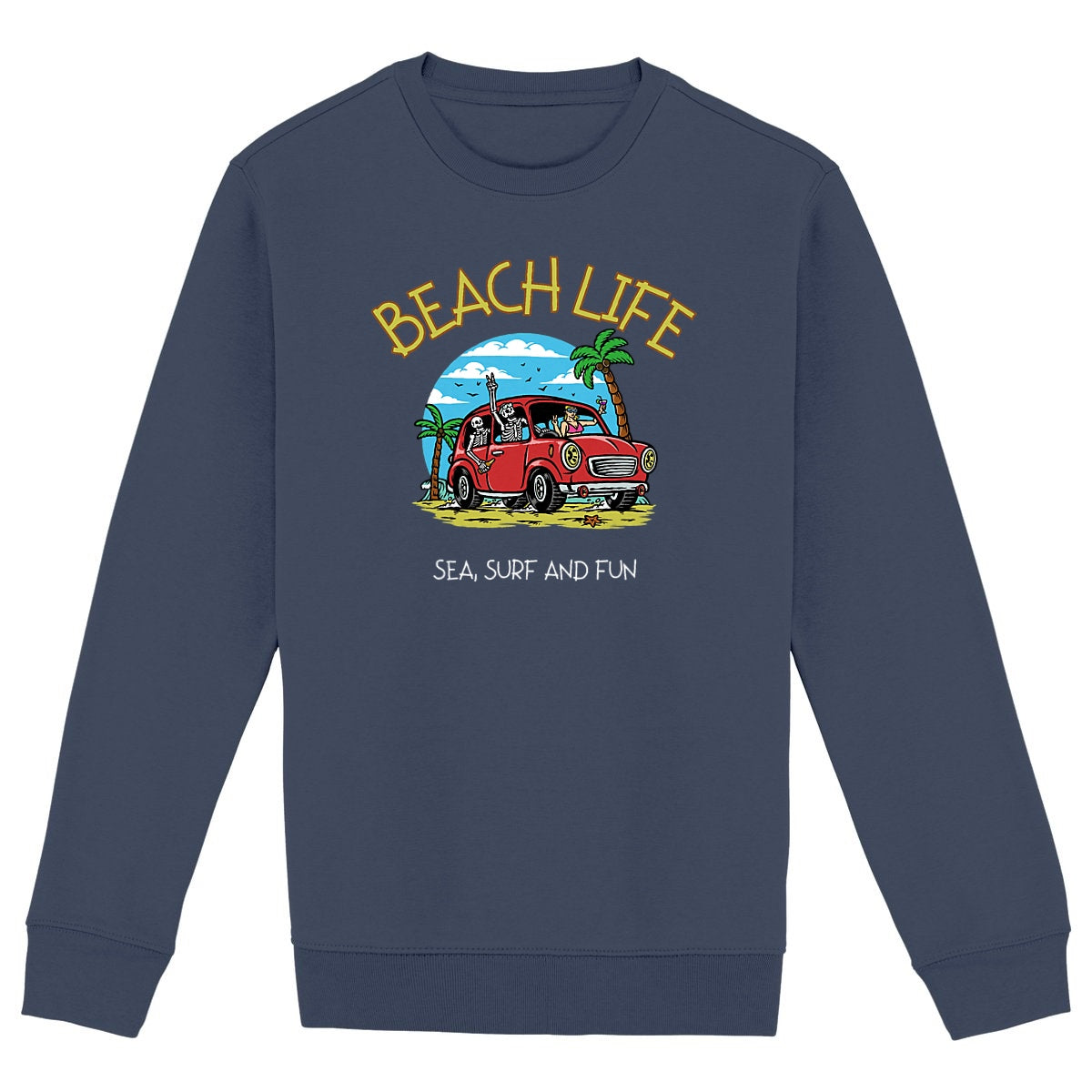 SWEATSHIRT BIO PREMIUM SURF BEACH LIFE MARINE