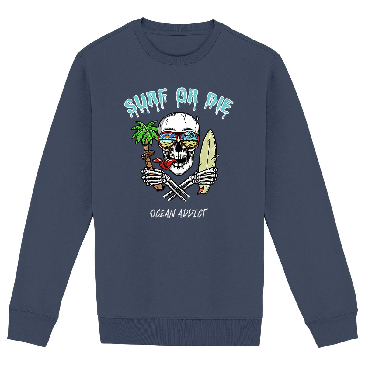 SWEATSHIRT BIO PREMIUM SURF OR DIE SHIRT ISLAND MARINE