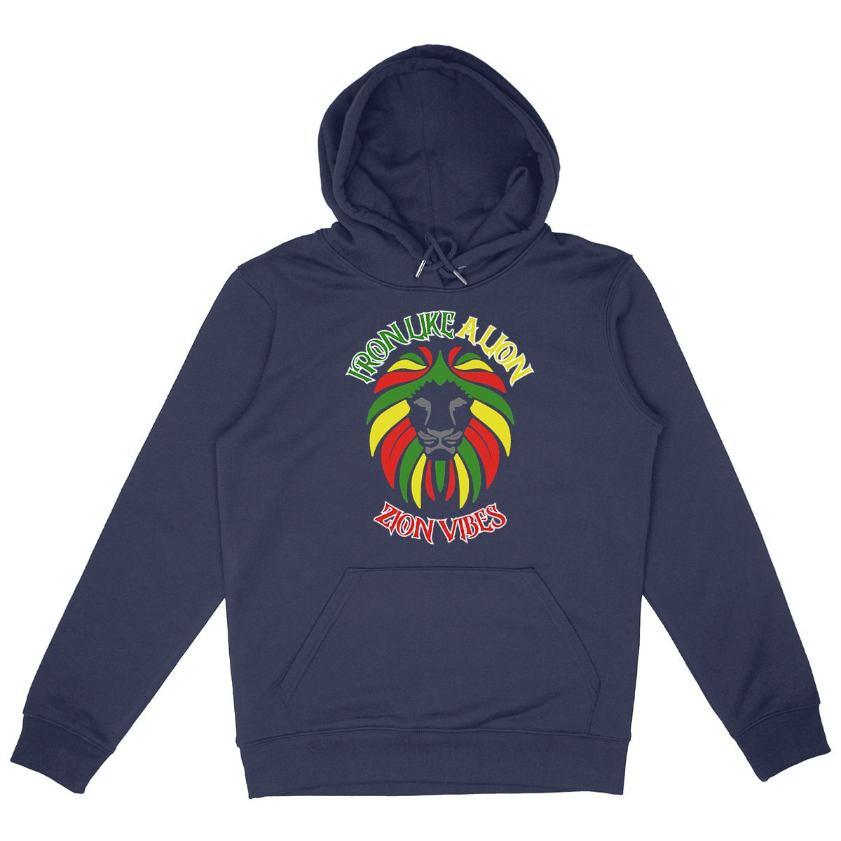 SWEATSHIRT A CAPUCHE BIO PREMIUM REGGAE RASTA ZION VIBES SHIRT ISLAND MARINE