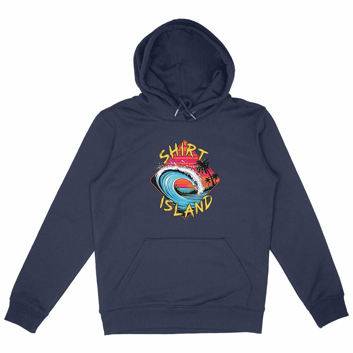 SWEATSHIRT A CAPUCHE BIO PREMIUM SURF SHIRT ISLAND WAVE MARINE