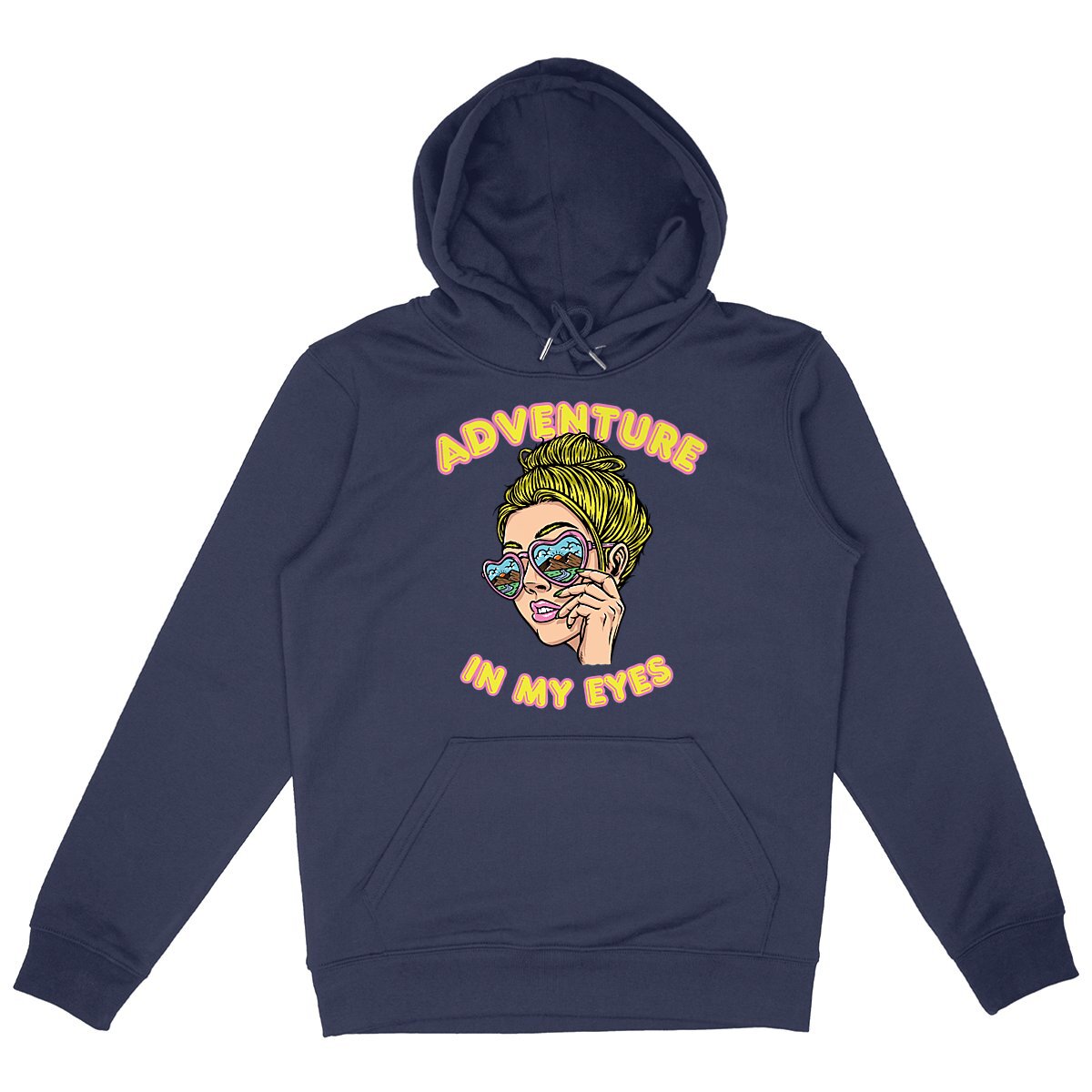 SWEATSHIRT A CAPUCHE BIO PREMIUM FEMME SURF ADVENTURE IN MY EYES SHIRT ISLAND MARINE