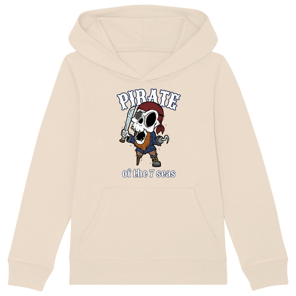 SWEATSHIRT A CAPUCHE KIDS BIO PREMIUM SURF PIRATE SHIRT ISLAND BEIGE