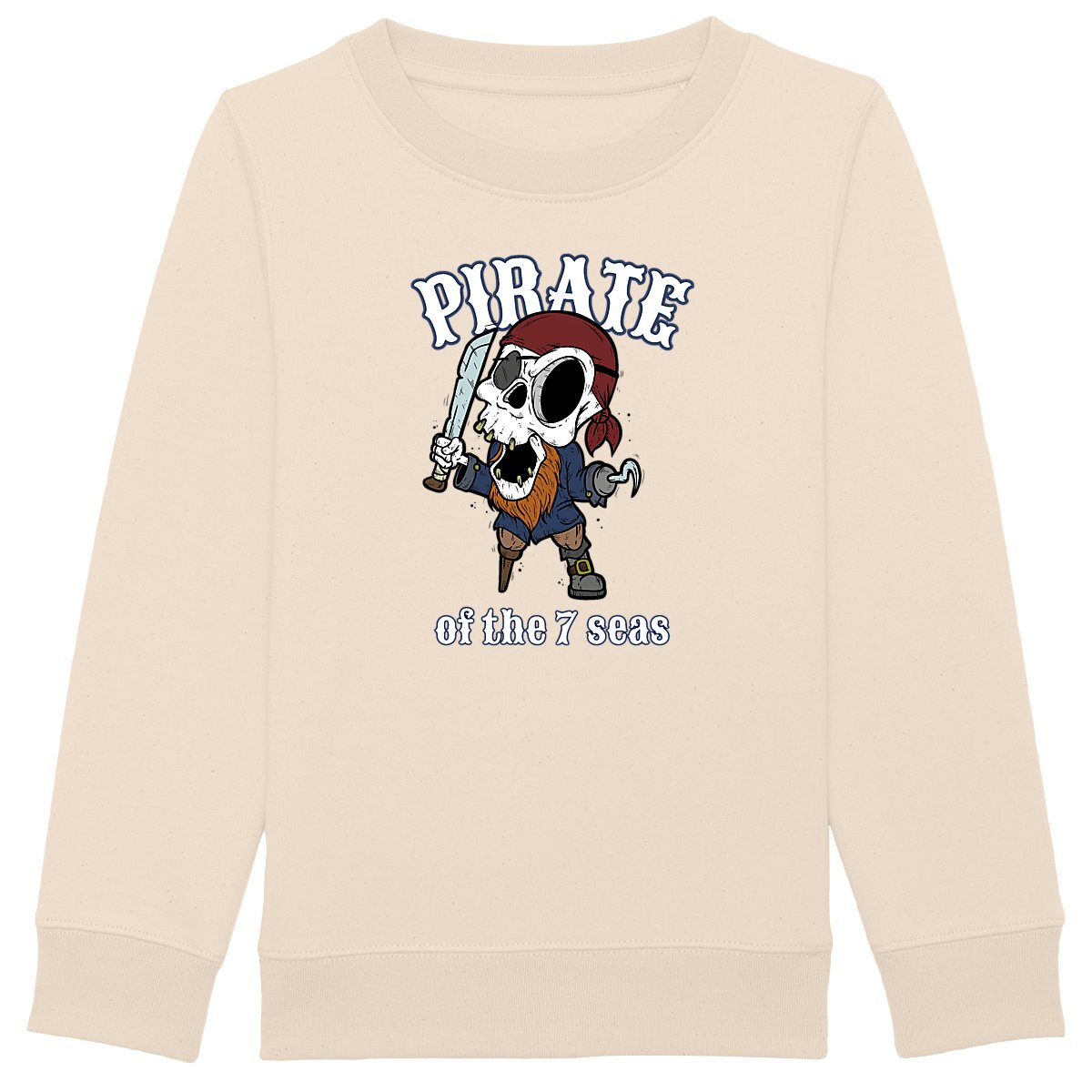 SWEATSHIRT KIDS BIO PREMIUM SURF PIRATE SHIRT ISLAND BEIGE