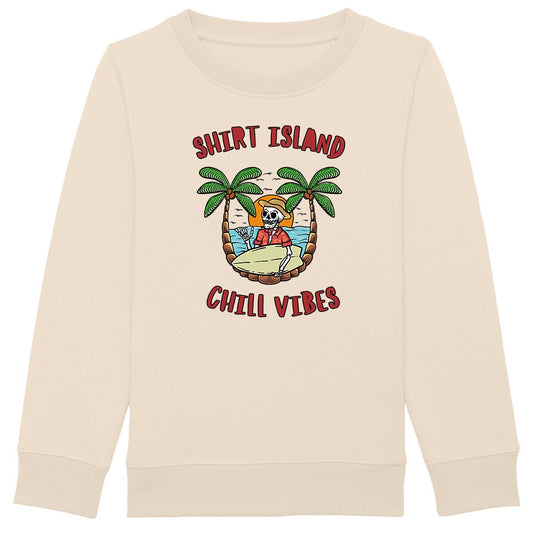 SWEATSHIRT KIDS BIO PREMIUM SURF SHIRT ISLAND BEIGE