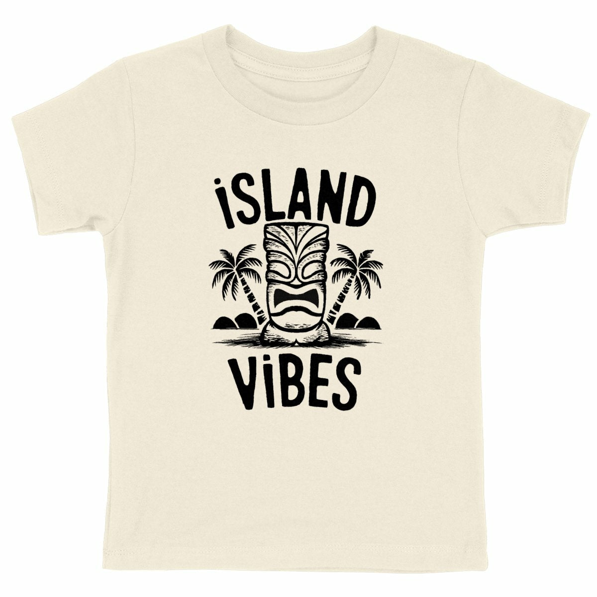 TEE SHIRT BIO PREMIUM SURF ISLAND VIBES SHIRT ISLAND KIDS JAUNE