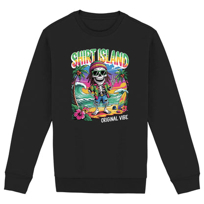 SWEATSHIRT BIO PREMIUM SURF RASTA ORIGINAL VIBE SHIRT ISLAND NOIR