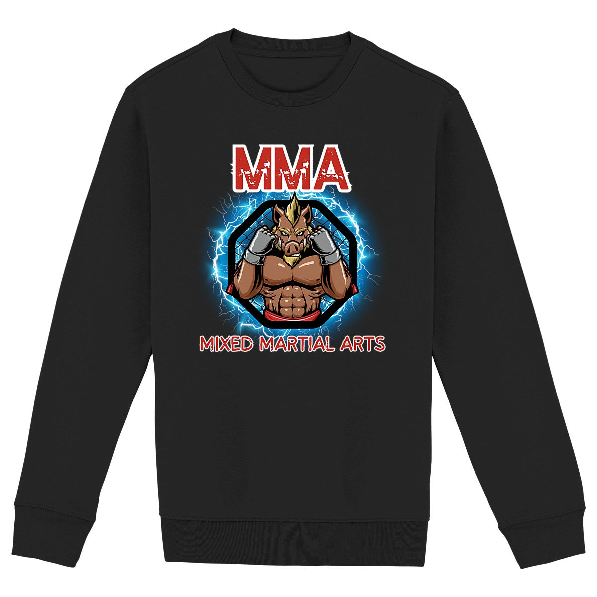 SWEATSHIRT BIO PREMIUM MMA SHIRT ISLAND NOIR