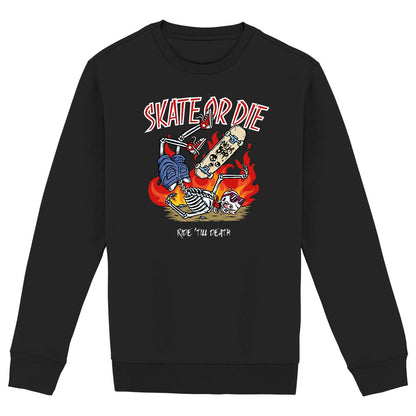 SWEATSHIRT BIO PREMIUM SKATE OR DIE SHIRT ISLAND NOIR