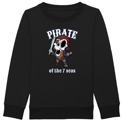 SWEATSHIRT KIDS BIO PREMIUM SURF PIRATE SHIRT ISLAND NOIR