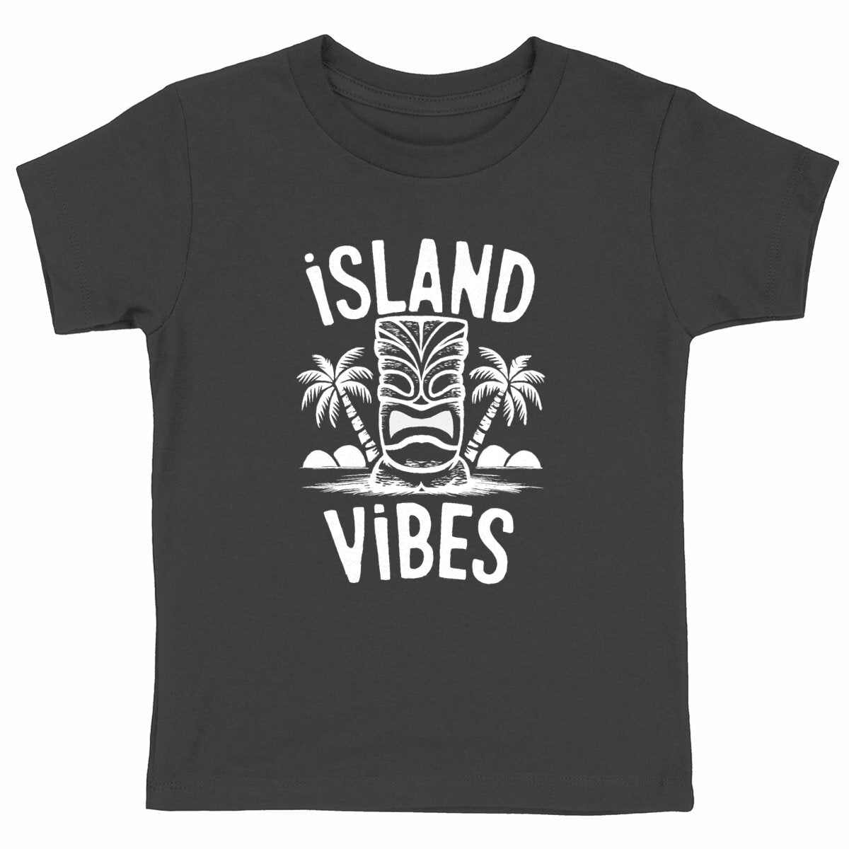 TEE SHIRT BIO PREMIUM SURF ISLAND VIBES SHIRT ISLAND KIDS NOIR