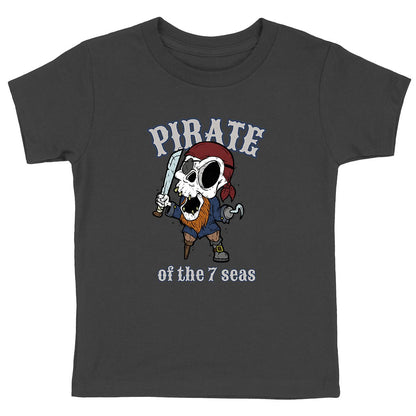 TEE SHIRT BIO KIDS PREMIUM SURF PIRATE SHIRT ISLAND NOIR