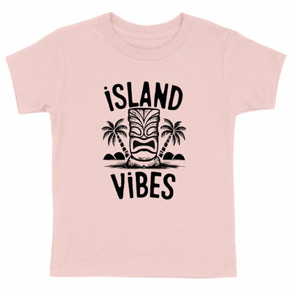 TEE SHIRT BIO PREMIUM SURF ISLAND VIBES SHIRT ISLAND KIDS ROSE